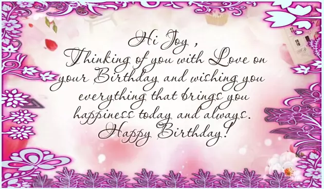 Happy Birthday Joy