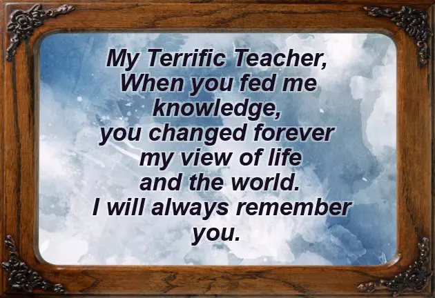 Short Thank You Poems For Teachers From Students Short Thank You Poems For Teachers From Students