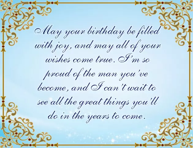 Birthday Wishes For Beloved Son