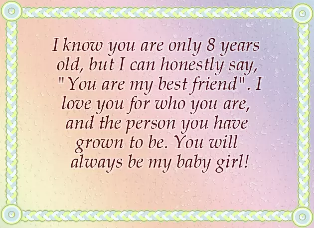 Birthday Wishes For A 8 Year Old Girl