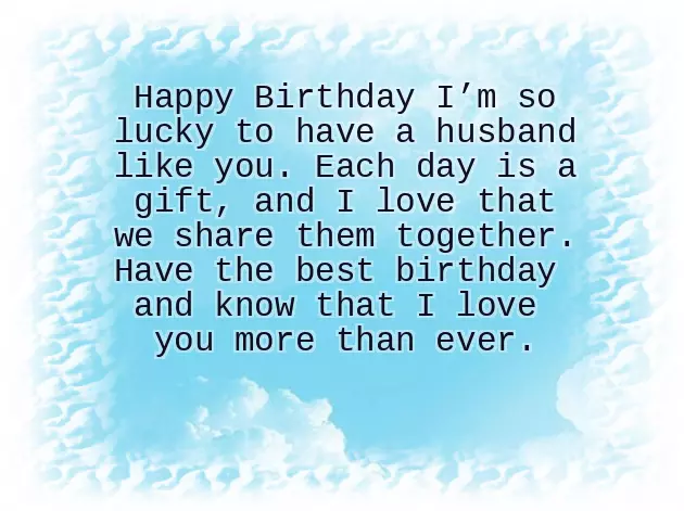 Simple Birthday Wishes Husband