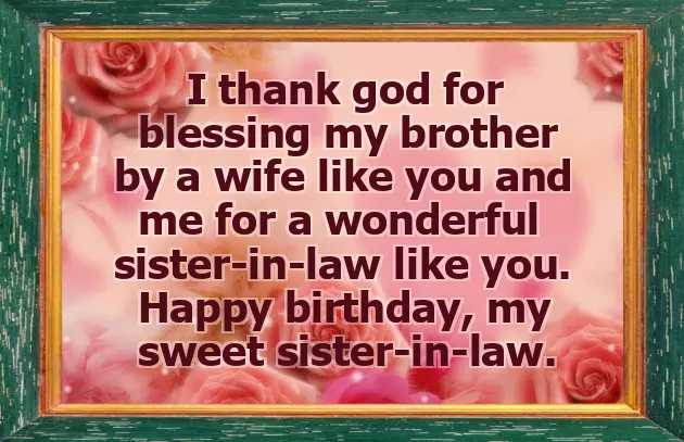 Sister In Law Birthday