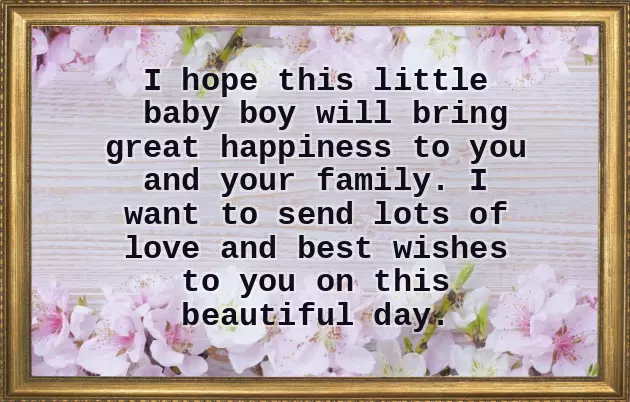 Blessed With A Baby Boy Wishes