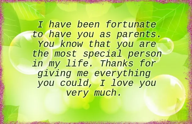 Special Message For Parents Special Message For Parents
