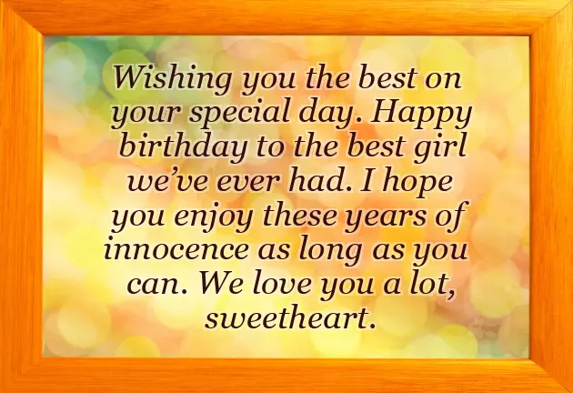 Birthday Wishes To My Baby Girl