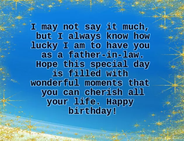 Birthday Greetings To My Father In Law