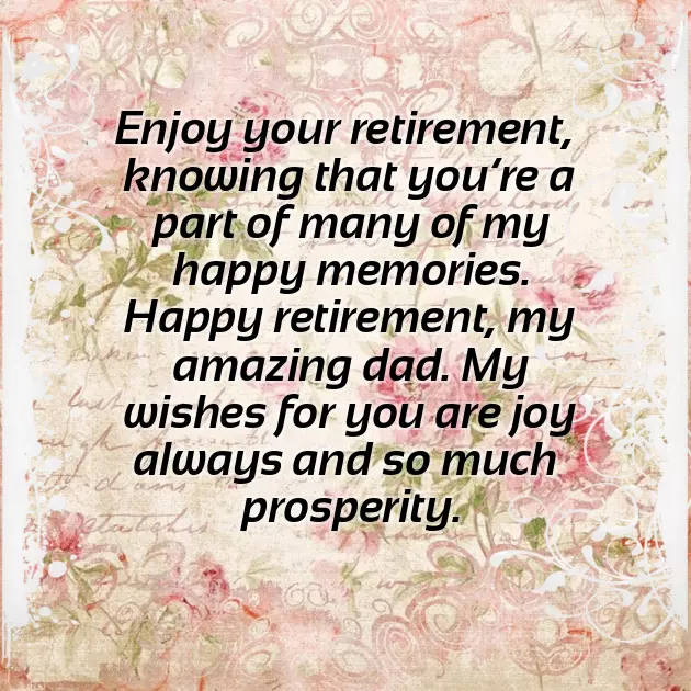 Happy Retirement Wishes For Papa