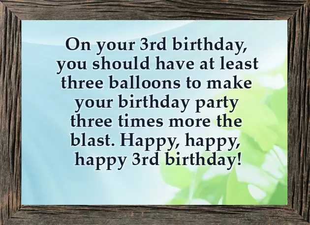 Happy Birthday Wishes For 3 Years Old Girl