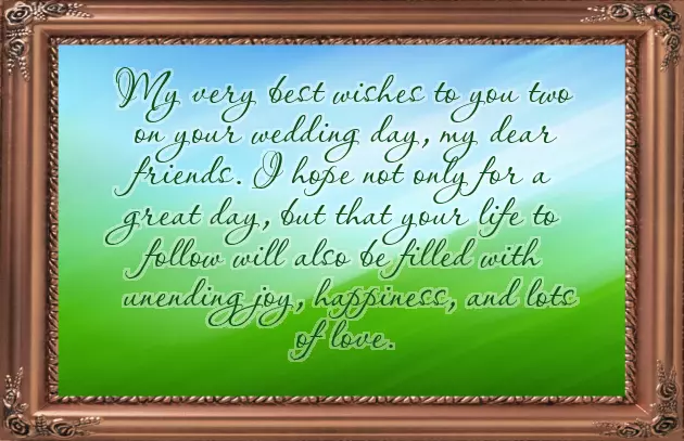 Good Wishes For Newly Wed Couple