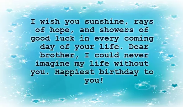 Happy Birthday Brother Short Wishes