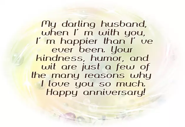 Hubby First Wedding Anniversary Wishes For Husband