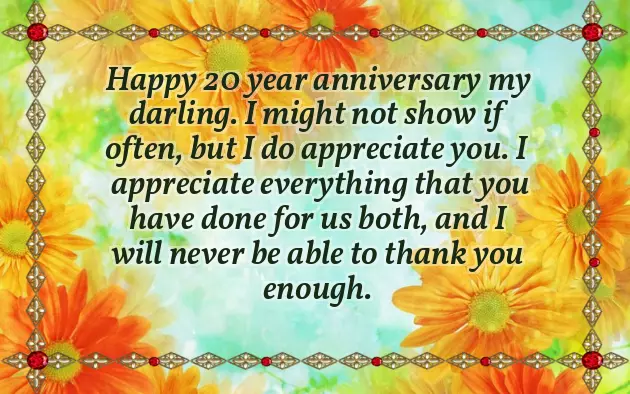 Happy 20Th Anniversary To My Husband Happy 20Th Anniversary To My Husband