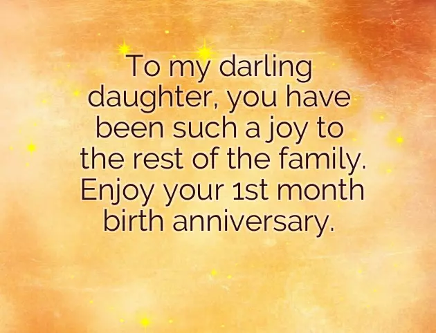 1 Month One Month Birthday Wishes For Baby Girl