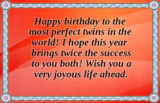 Birthday Wishes To Twin Boys