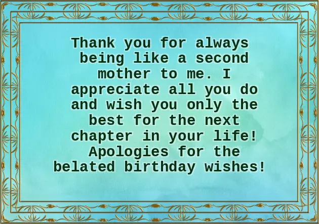 Birthday Belated Wishes