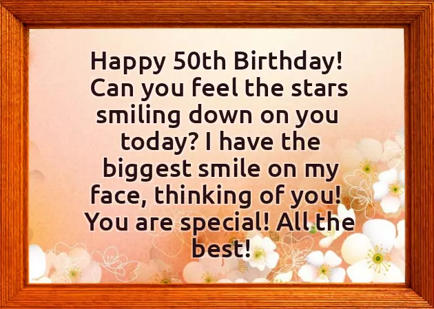 50Th Birthday Wishes For A Man