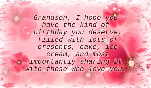 Free Grandson Birthday Wishes