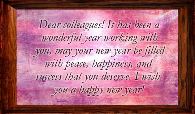 Happy New Year For Colleagues