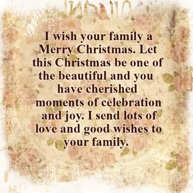 Merry Christmas Family Wishes