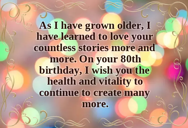 80 Birthday Wishes