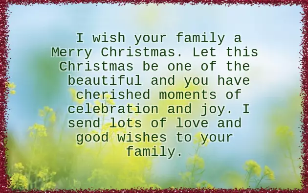 Merry Christmas To All Friends And Family