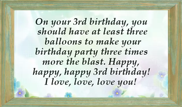 Happy 3Rd Birthday Boy Wishes Happy 3Rd Birthday Boy Wishes