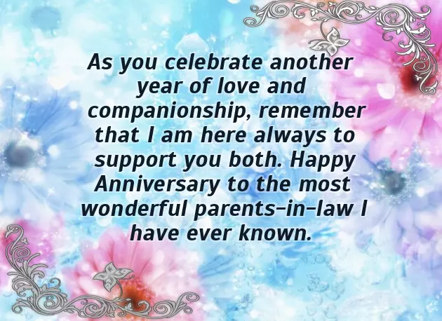Wedding Anniversary Wishes For Parents In Law