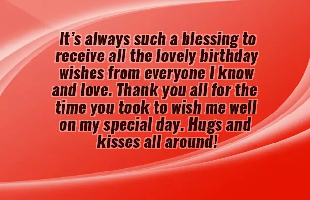 Gratitude For The Birthday Wishes