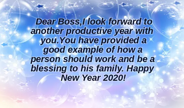 New Year Message To My Boss