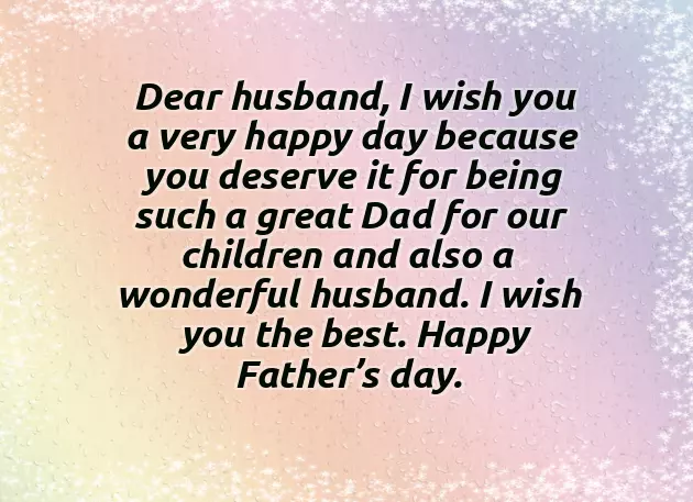 Happy Fathers Day Message For Husband