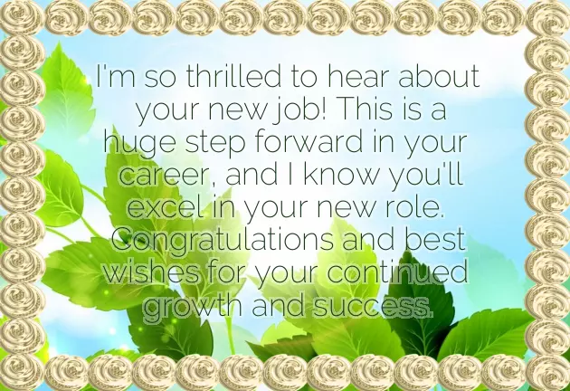 Congratulations On New Role To Boss Congratulations On New Role To Boss