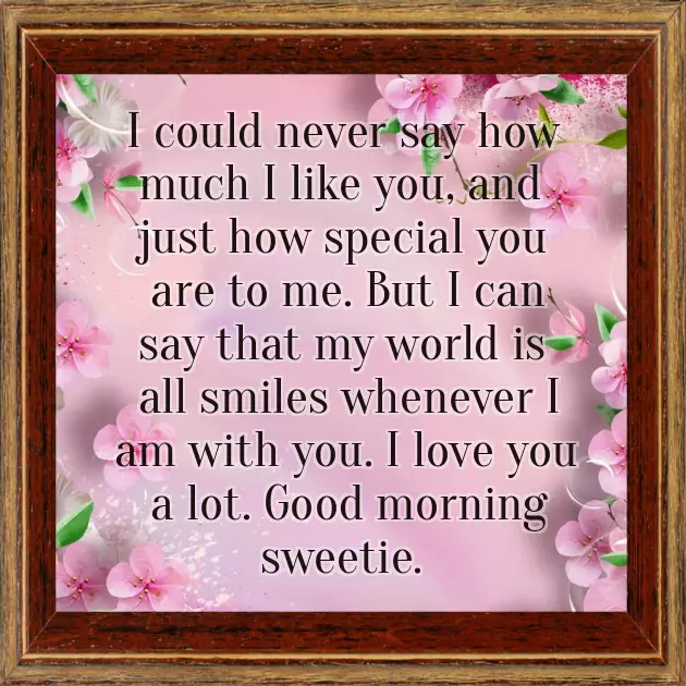 Cute Romantic Morning Message For Her