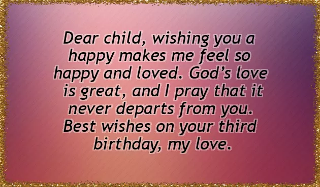 Happy Birthday Quotes For 3 Year Old Daughter