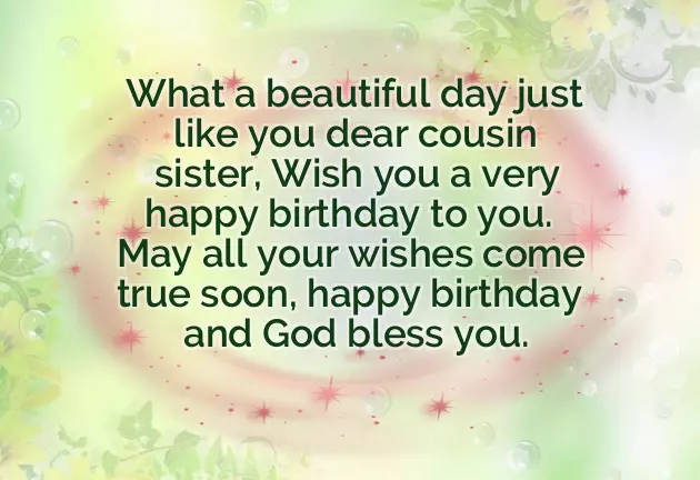 Happy Birthday Best Cousin Sister