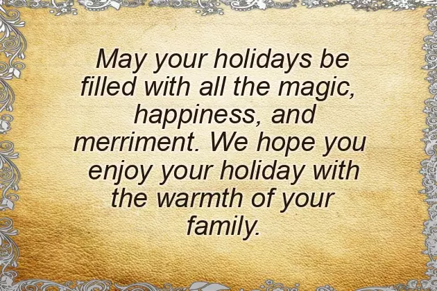 Wishes You Happy Holidays