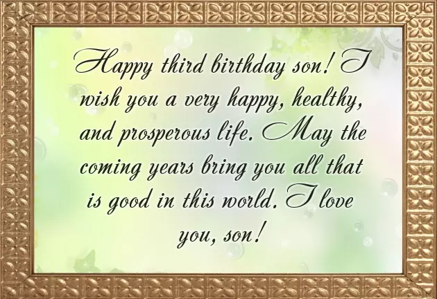 Happy 3Rd Birthday To My Son Quotes Happy 3Rd Birthday To My Son Quotes