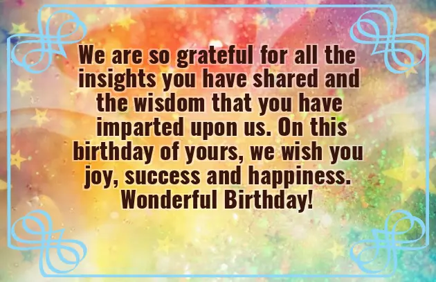 Happy Birthday Wishes For A Boss