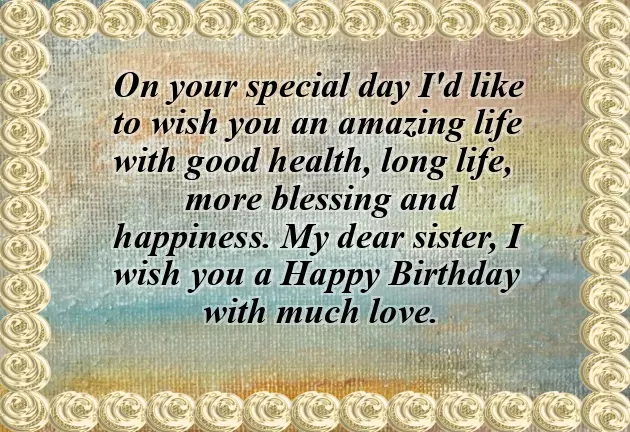 Sweet Sister Birthday Quotes