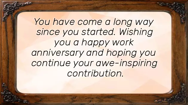 Congratulations For 1 Year Of Service