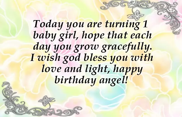Girl Baby 1St Birthday Wishes Girl Baby 1St Birthday Wishes