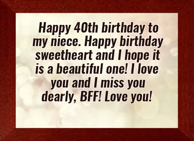Happy 40Th Niece Happy 40Th Niece