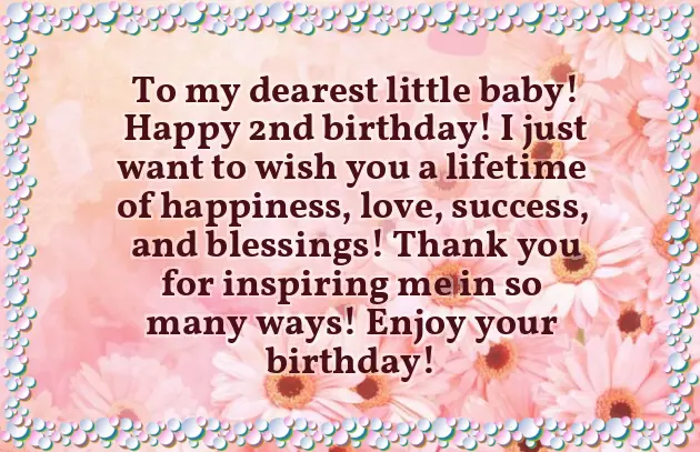 Birthday Wishes For A Baby Boy On 2Nd Birthday