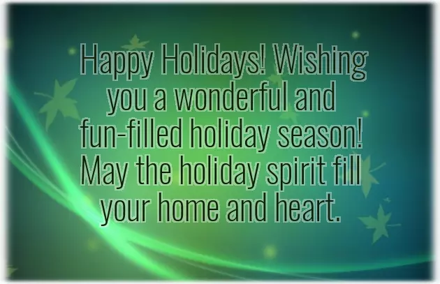 Happy Holidays And New Year