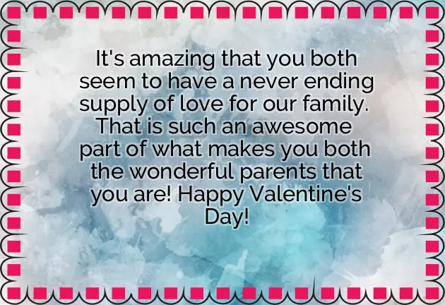 Valentine Message For Parents From Child