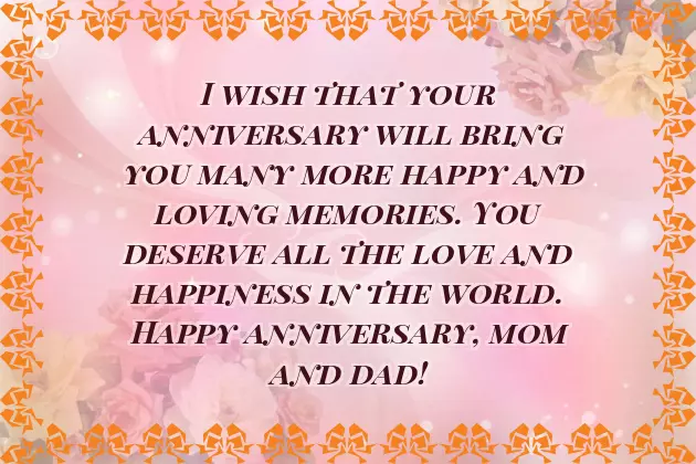 Anniversary Wishes To My Parents
