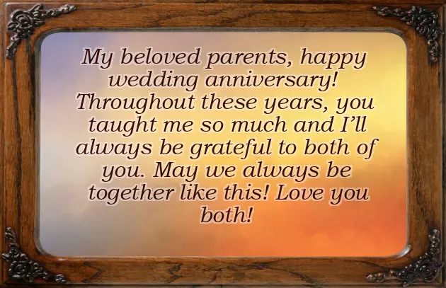 Wishes Of Anniversary For Mom And Dad