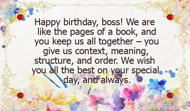 Happy Birthday Message To Boss