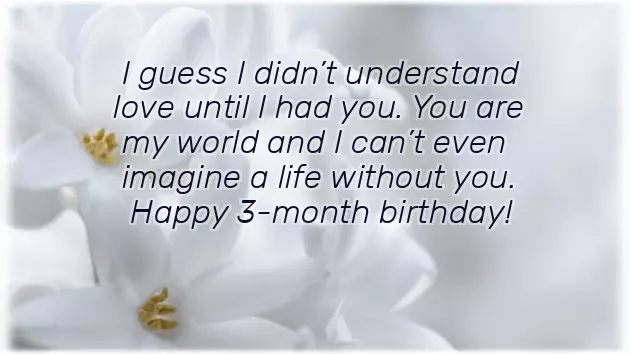 Happy 3 Months Old Baby Wishes