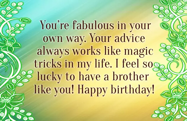 Happy Birthday Thoughts For Brother