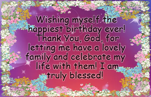 Birthday Words For Self